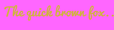Image with Font Color CFB53B and Background Color FF66FF